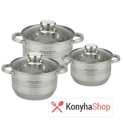 Berghome Line 6 részes nemes acél edénykészlet BH-1223