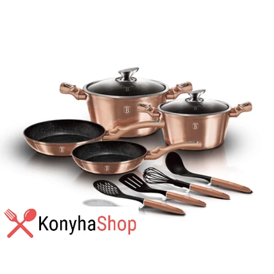 Berlinger Haus Rose Gold Collection 10 részes edénykészlet márvány bevonattal BH 6142