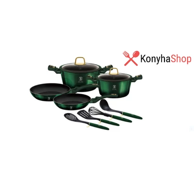 Berlinger Haus 10 részes edénykészlet, Emerald Metallic Line, BH 7039