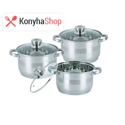 Bohmann 6 részes acél edénykészlet BH 06-275