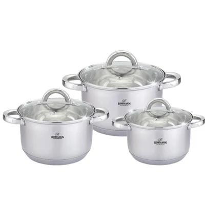 Bohmann 6 részes nemes acél edénykészlet BH 06-295