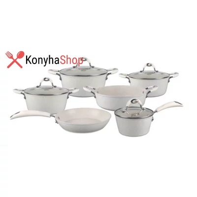 Royalty Line 10 részes márvány bevonatú edénykészlet bézs színben RL 1010 CM Royalty Line 10 részes márvány bevonatú edénykészlet bézs színben RL 1010 CM