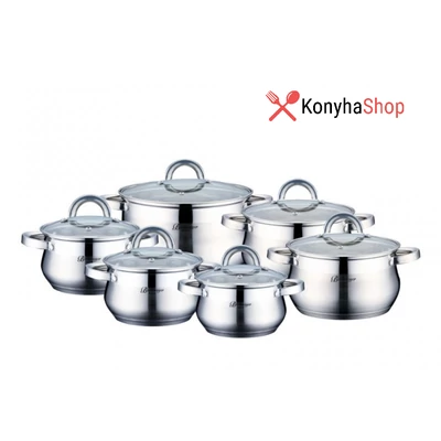 Bachmayer 12 darabos rozsdamentes acél edénykészlet BM 1216