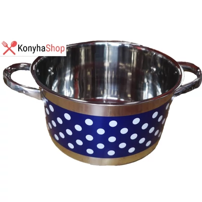 Bachmayer  8 részes kék pöttyös nemes acél edénykészlet BH 4004