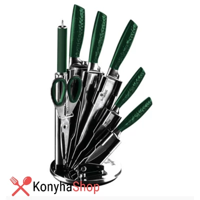 Berlinger Haus Emerald Collection 8 részes késkészlet álvánnyal BH 2463
