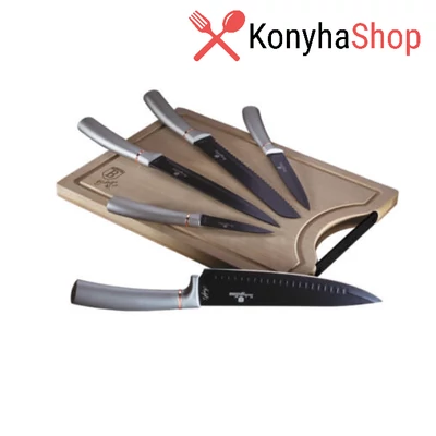 Berlinger Haus Moonlight Collection 6 részes késkészlet bambusz vágódeszkával BH 2556