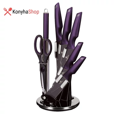 Berlinger Haus Purple Collection 8 részes lila késkészlet álvánnyal BH 2587