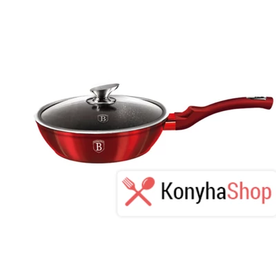Berlinger Haus serpenyő fedővel 24 cm Burgundy Metallic Line BH 1259