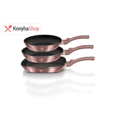 Berlinger Haus I Rose Collection 3 részes serpenyőkészlet márvány bevonattal BH 6041