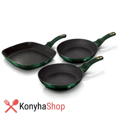 Berlinger Haus Emerald Collection 3 részes serpenyőkészlet márvány bevonattal BH 6167