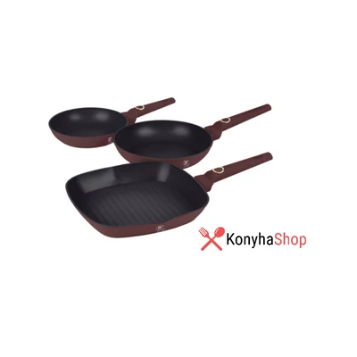 Berlinger Haus Leonardo 3 részes serpenyőkészlet titán bevonattal BH 8049