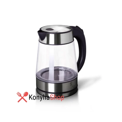 Berlinger Haus Black Silver Collection elektromos vízforraló led csíkkal  1,7Literes 220W BH 9119