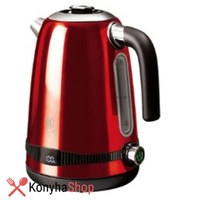 Berlinger Haus Burgundy Metallic Line Collection elektromos vízforraló digitális kijelzővel BH 9324