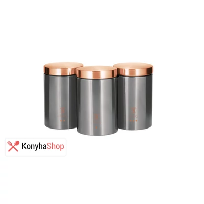 Berlinger Haus Moonlight Collection 3 db-os tárolódoboz készlet külső metál bevonattal BH 6273