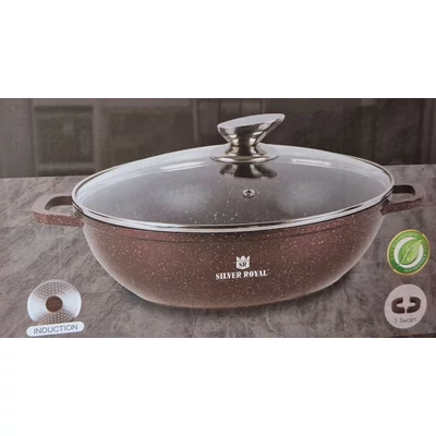 Silver Royal Diamond márvány bevonatú fekete vagy bordó színű szeletsütő 24 cm DSR-3024 Silver Royal Diamond márvány bevonatú fekete vagy bordó színű szeletsütő 24 cm DSR-3024