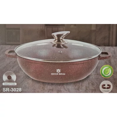 Silver Royal Diamond márvány bevonatú fekete vagy bordó színű szeletsütő 28 cm DSR-3028 Silver Royal Diamond márvány bevonatú fekete vagy bordó színű szeletsütő 28 cm DSR-3028