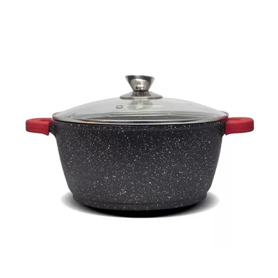 Silver Royal márvány bevonatú fekete színű 24 cm lábas SR-4024F