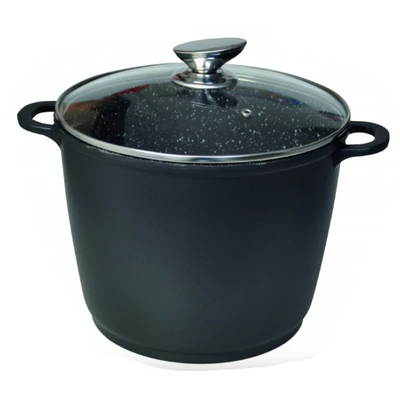 Márvány magas falu fazék 24cm fekete PL DAD 24