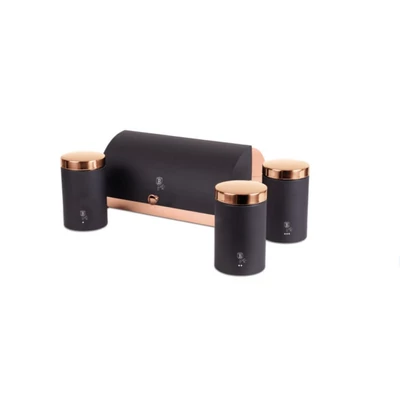 Berlinger Haus Black Rose Collection Kenyértartó és 3 db tároló BH 6731