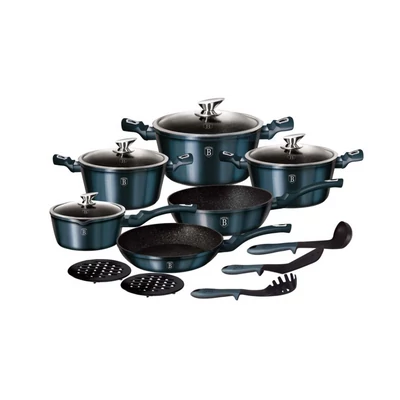 Berlinger Haus 15 részes edénykészlet márvány bevonattal, metál külső bevonattal