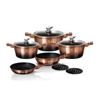 Berlinger Haus 10 részes edénykészlet márvány bevonattal, metál külső bevonattal BH/1899N Berlinger Haus 10 részes edénykészlet márvány bevonattal, metál külső bevonattal BH/1899N