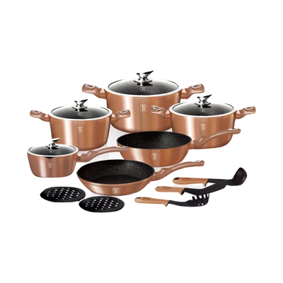 Berlinger Haus 15 részes edénykészlet márvány bevonattal, metál külső bevonattal Berlinger Haus 15 részes edénykészlet márvány bevonattal, metál külső bevonattal