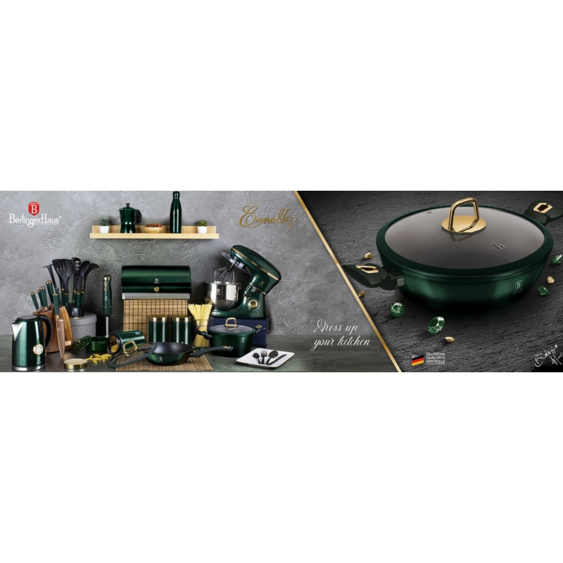 Berlinger Haus Metallic Line Emerald Collection Grill serpenyő 28 cm BH6050