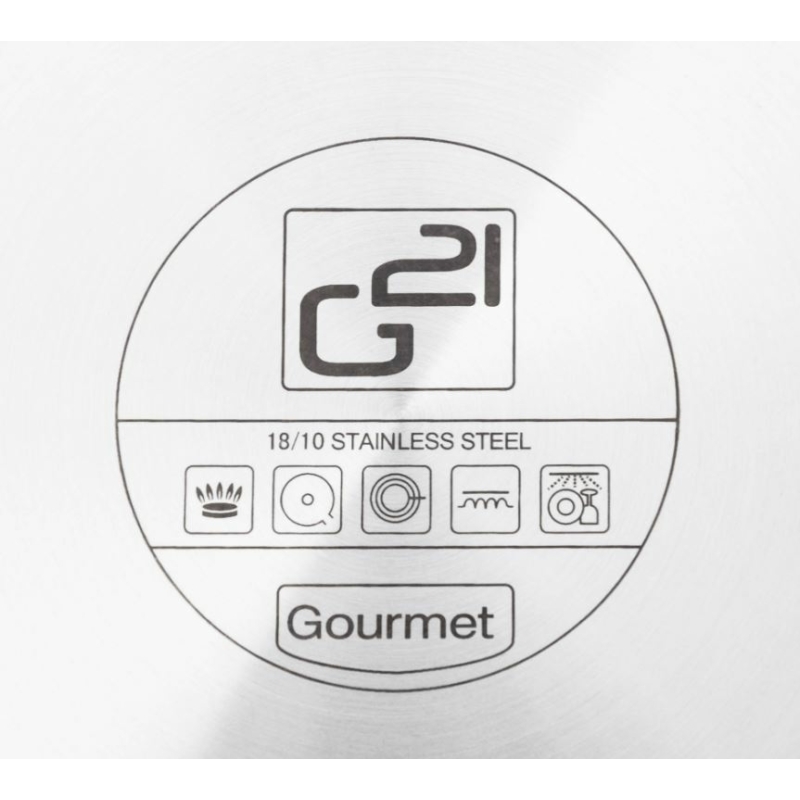 G21 Gourmet Miracle edénykészlet szűrővel, 9 részes, rozsdamentes acél / greblon