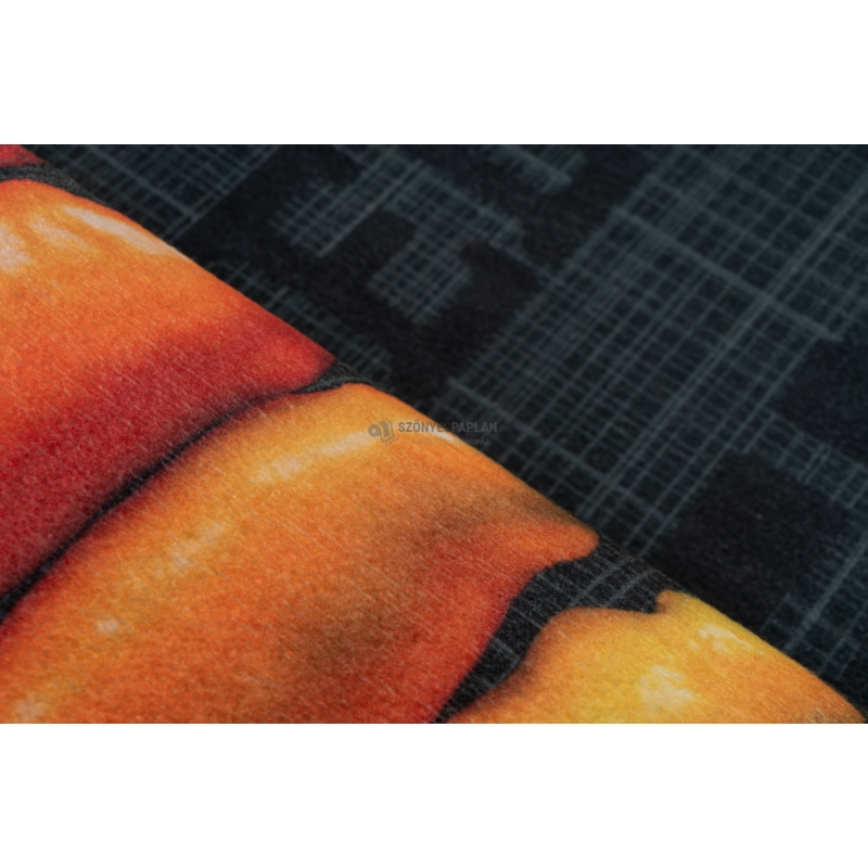 Casa 201 grafit színű csili paprikás mintájú konyhai szőnyeg 60-180