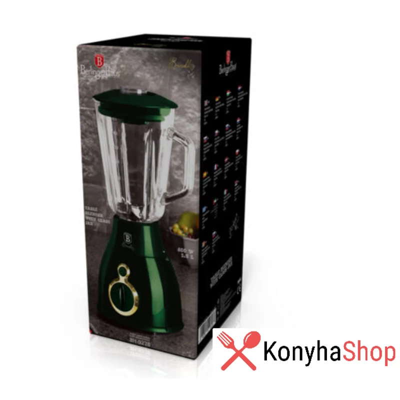 Berlinger Haus Emerald Collection turmixgép üveg kancsóval, 1,5 literes BH 9278