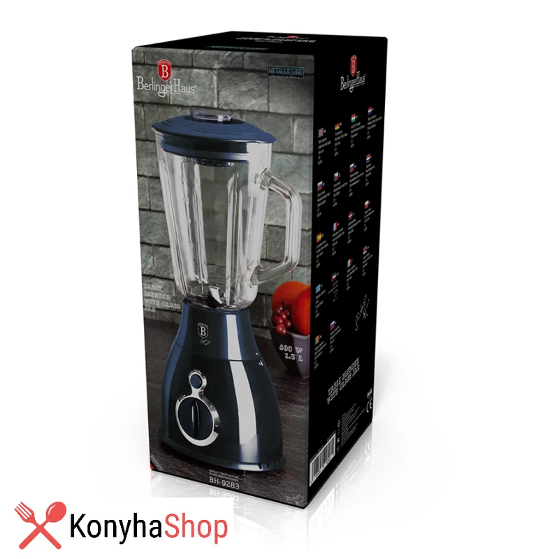 Berlinger Haus Aquamarin kék Collection turmixgép üveg kancsóval, 1,5 literes BH 9283