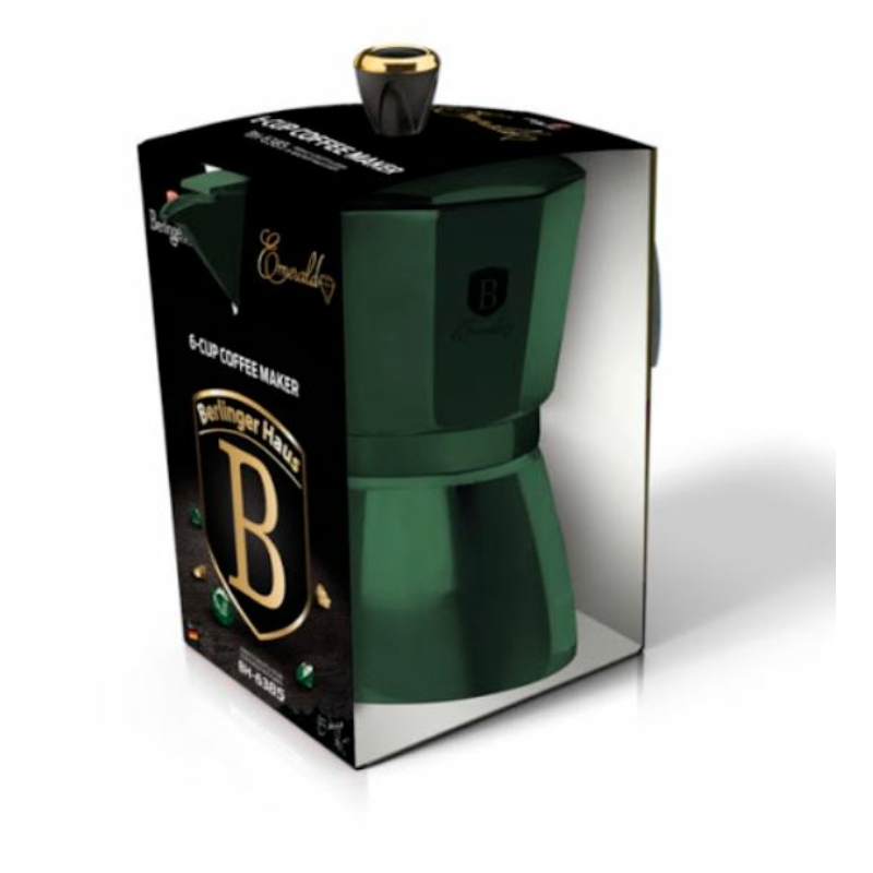 Berlinger Haus 6 személyes "kotyogós" kávéfőző, emerald BH6386